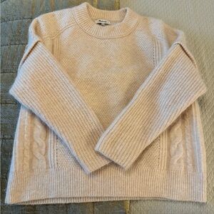 Madewell Cream Cable Knit Sweater
